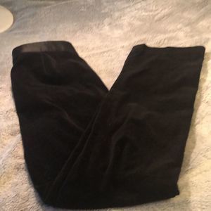 Lauren Ralph Lauren velvet pants w/satin waistband/hidden button front zipper
